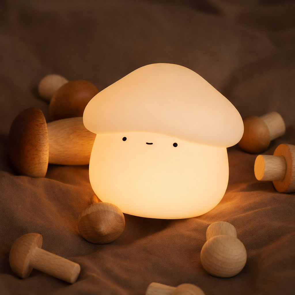 Luminária Abajur Cogumelo Silicone