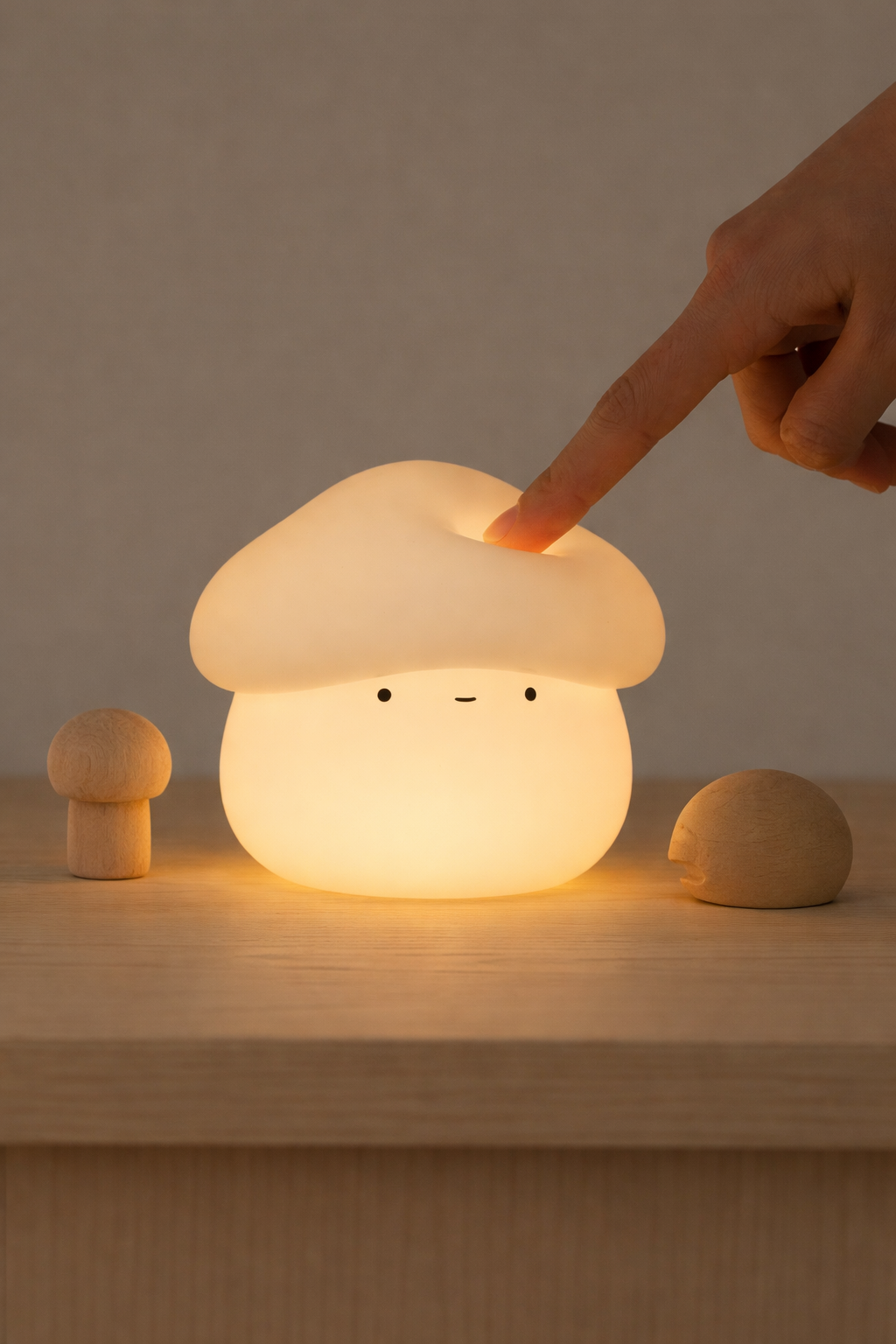 Luminária Abajur Cogumelo Silicone