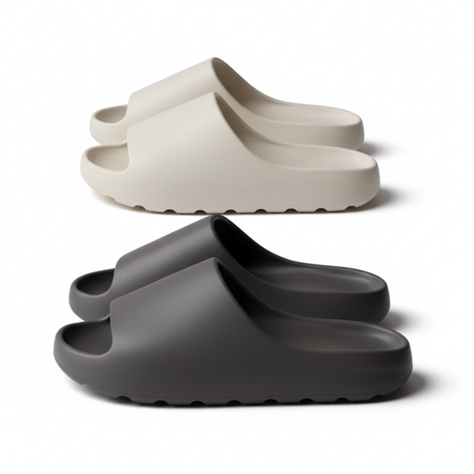 Chinelos minimalistas fundo branco